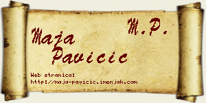 Maja Pavičić vizit kartica